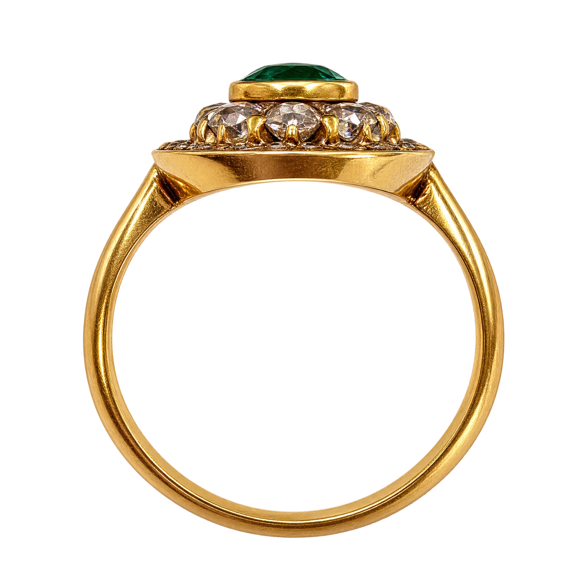 Bague or et Émeraude et diamants