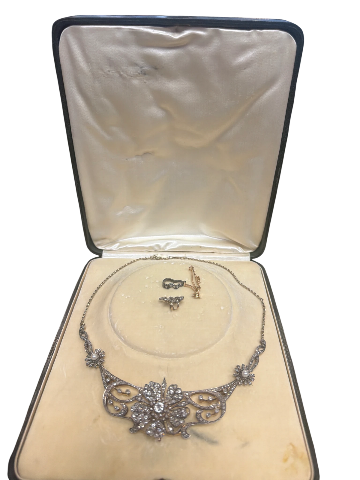 Collier or & argent belle époque