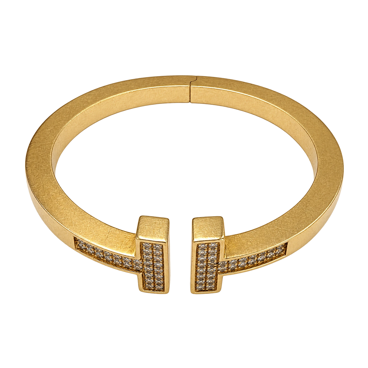 Tiffany & Co. Bracelet T square or et Diamant pavage