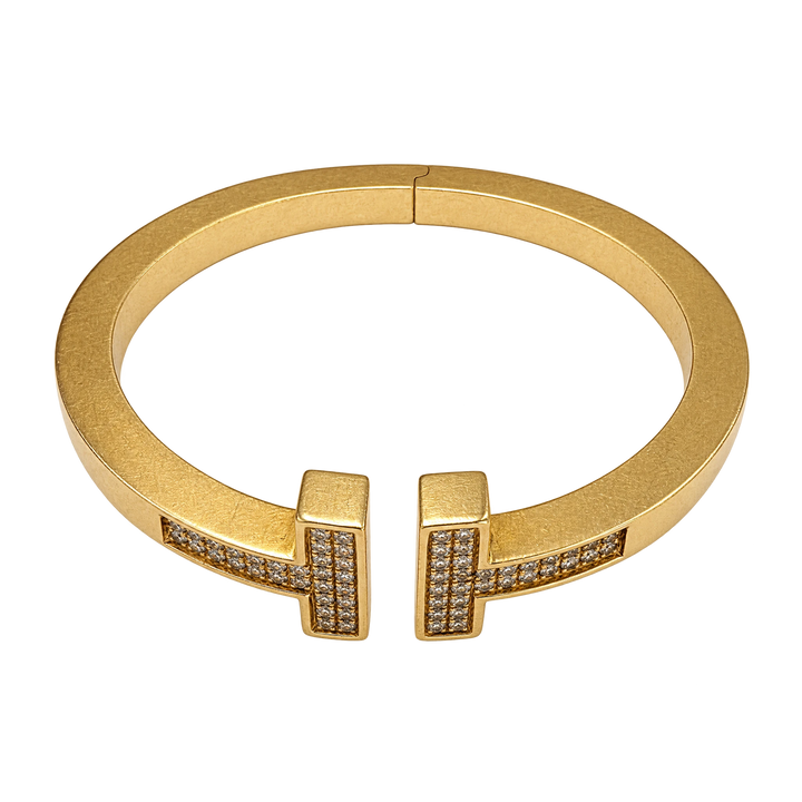 Tiffany & Co. Bracelet T square or et Diamant pavage