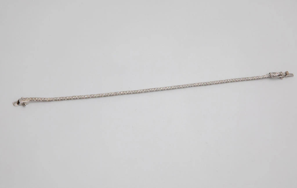 Bracelet Or blanc et Diamant pavage
