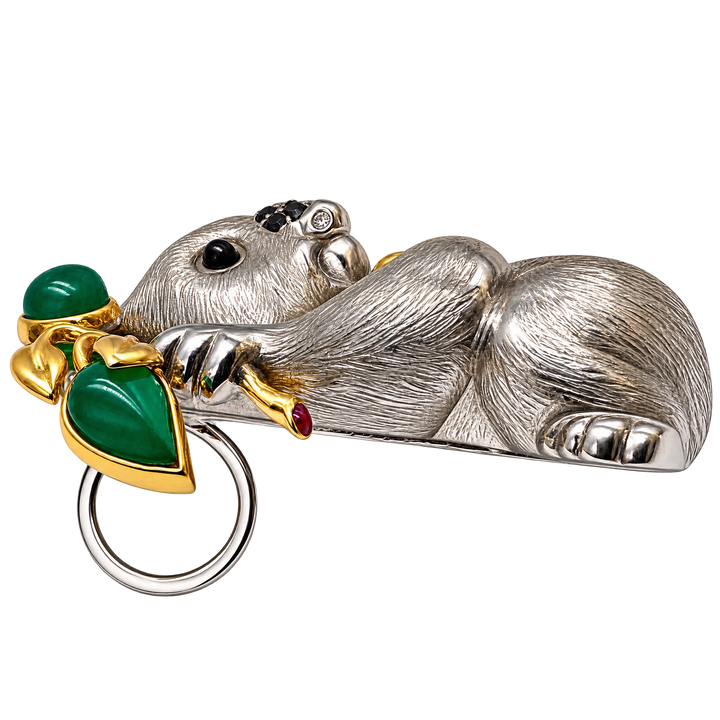 Eva Segoura Pendentif Koala or et Émeraude