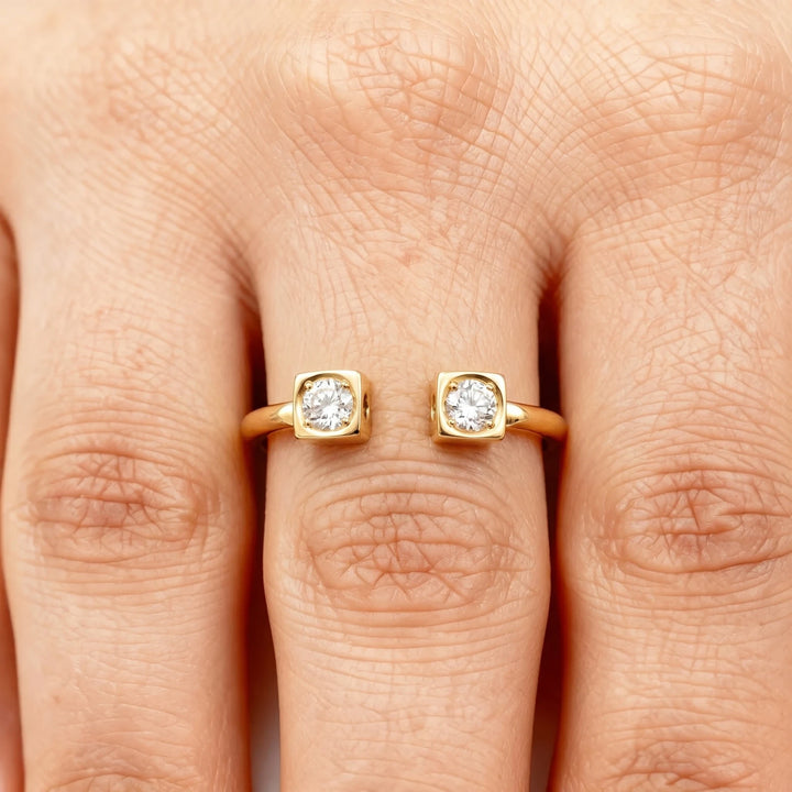 Dinh van Bague Le cube diamant or et Diamant