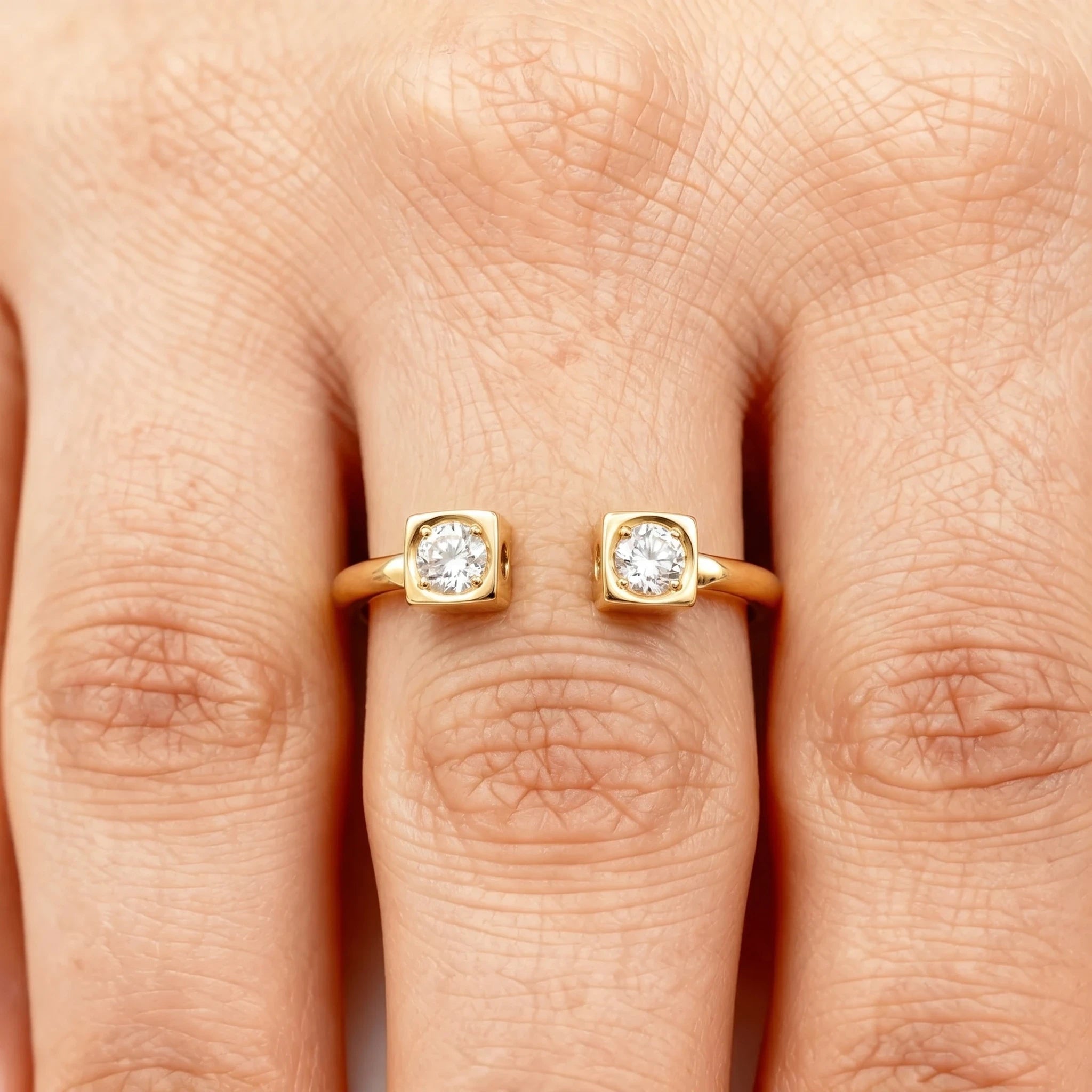 Dinh van Bague Le cube diamant Or jaune et Diamant