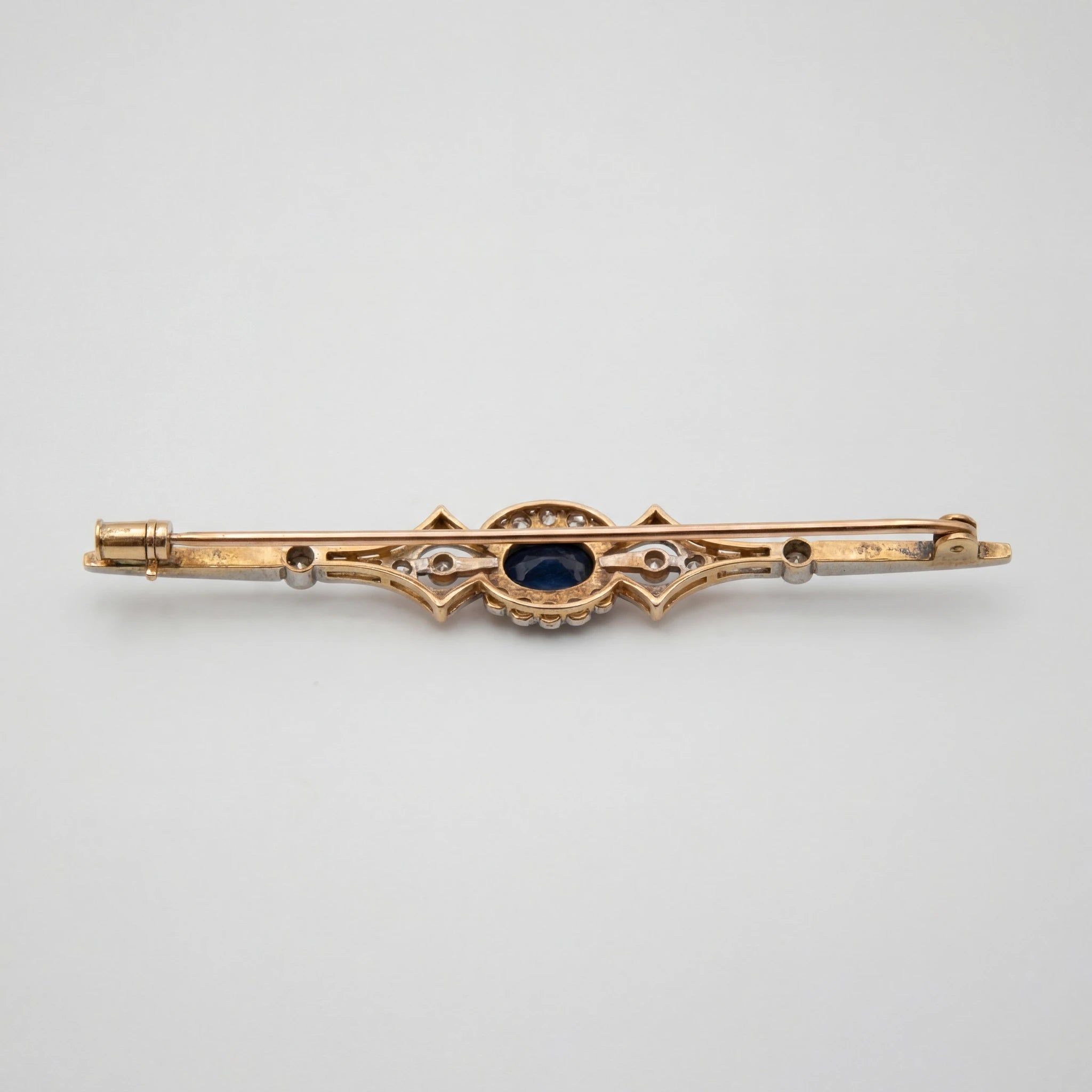 Broche Platine et Pierre