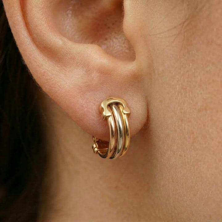 Cartier Boucles d'oreilles Double C or