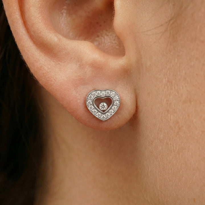 Chopard Boucles d'oreilles Happy diamond or et Diamant