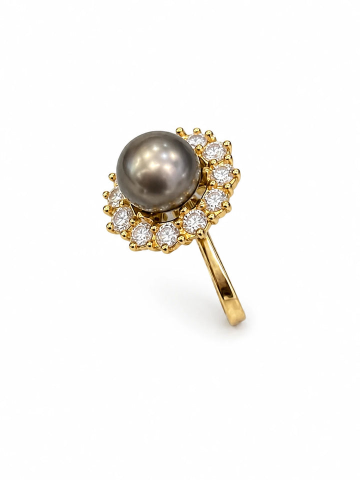 Bague Or jaune et Perle de culture
