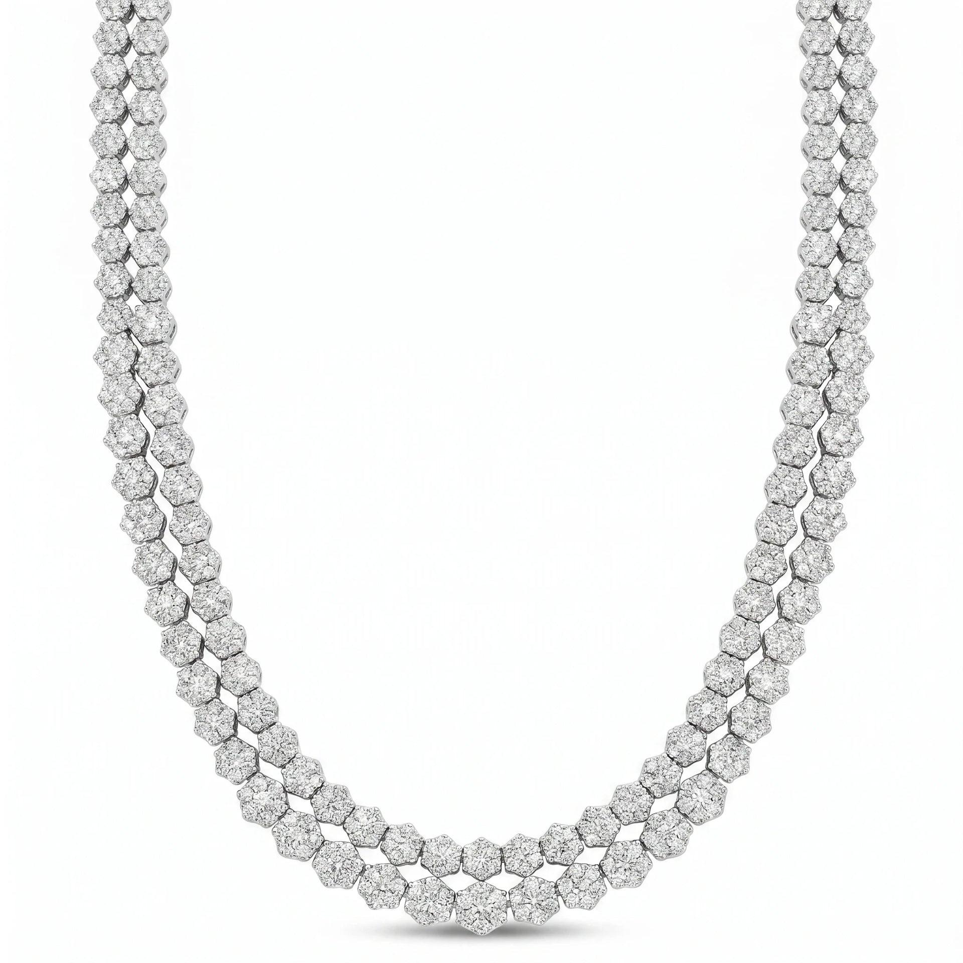 Collier Or blanc et Diamant