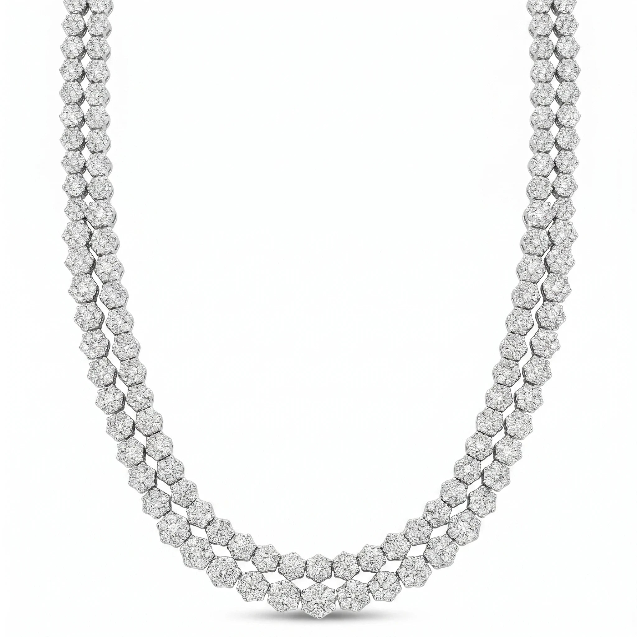 Collier Or blanc et Diamant
