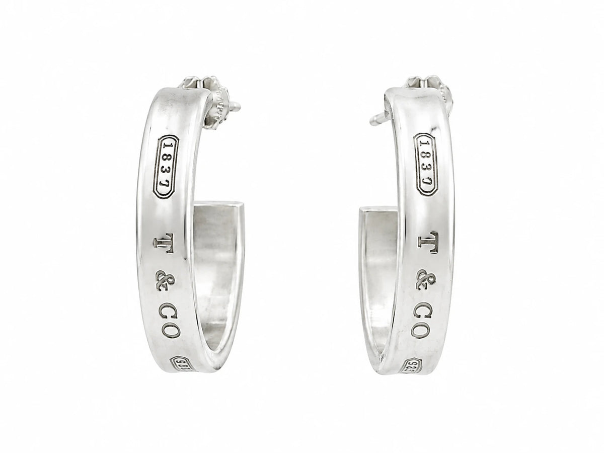 Tiffany & Co. Boucles d'oreilles 1837 argent