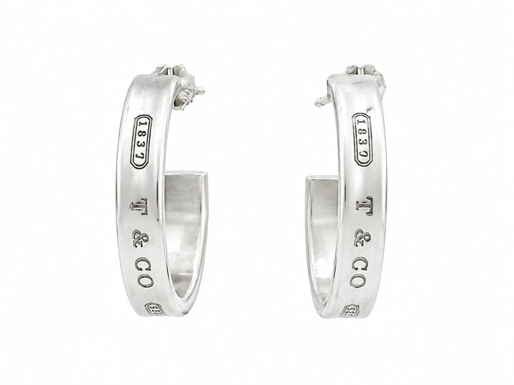 Tiffany & Co. Boucles d'oreilles 1837 argent