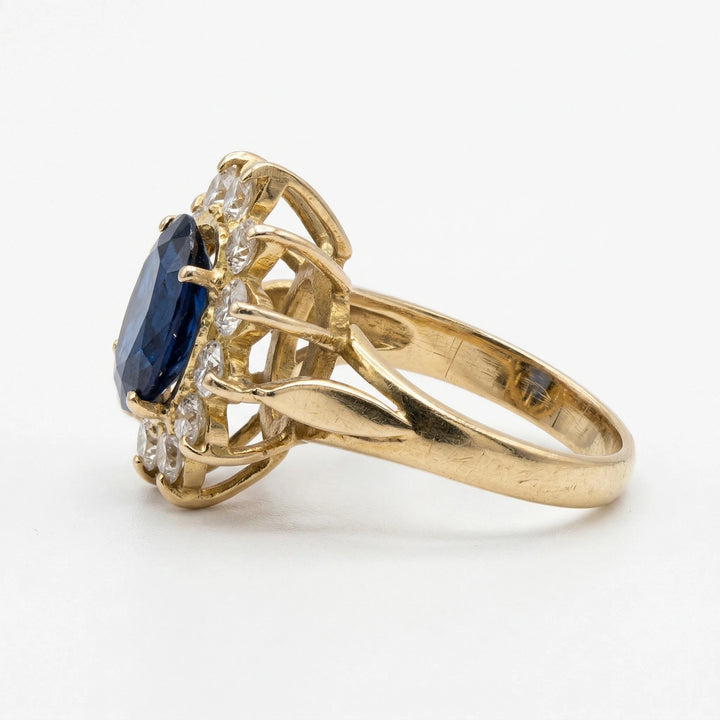 Bague Or jaune et Saphir