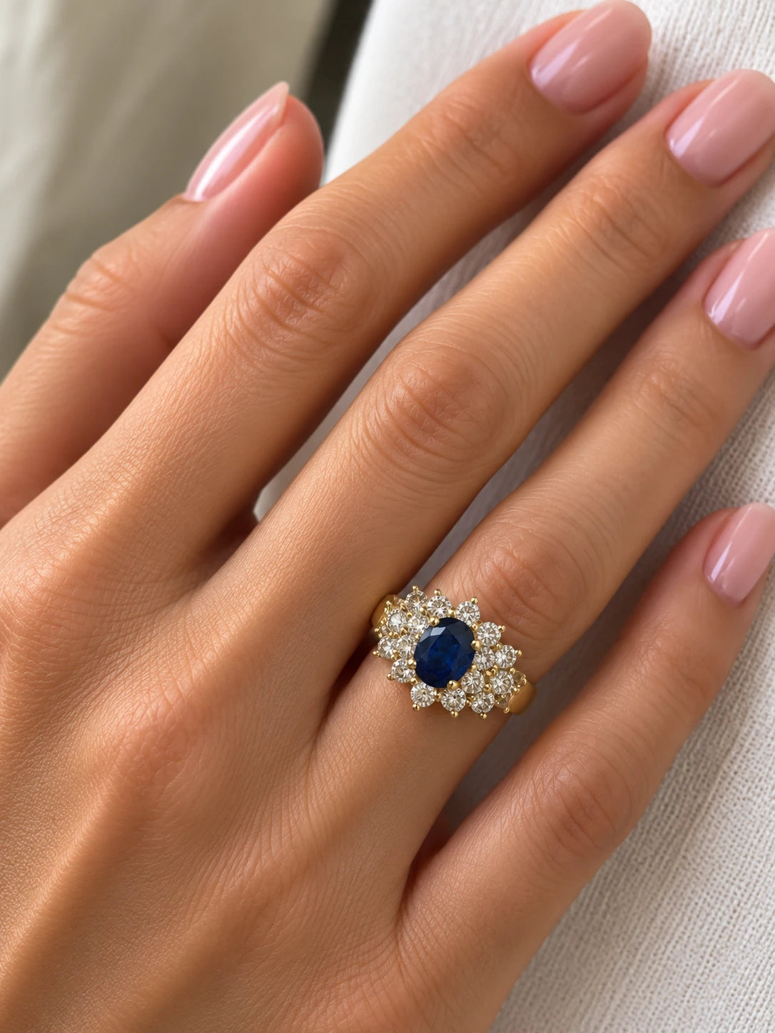 Bague or et Saphir