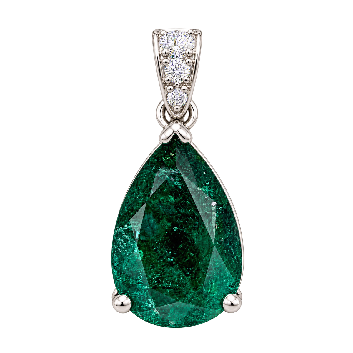 Pendentif or et Émeraude