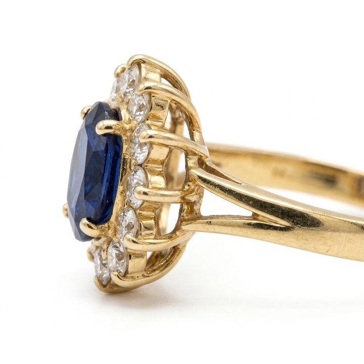 Bague Or jaune et Saphir