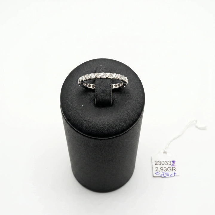 Alliance Or blanc et Diamant