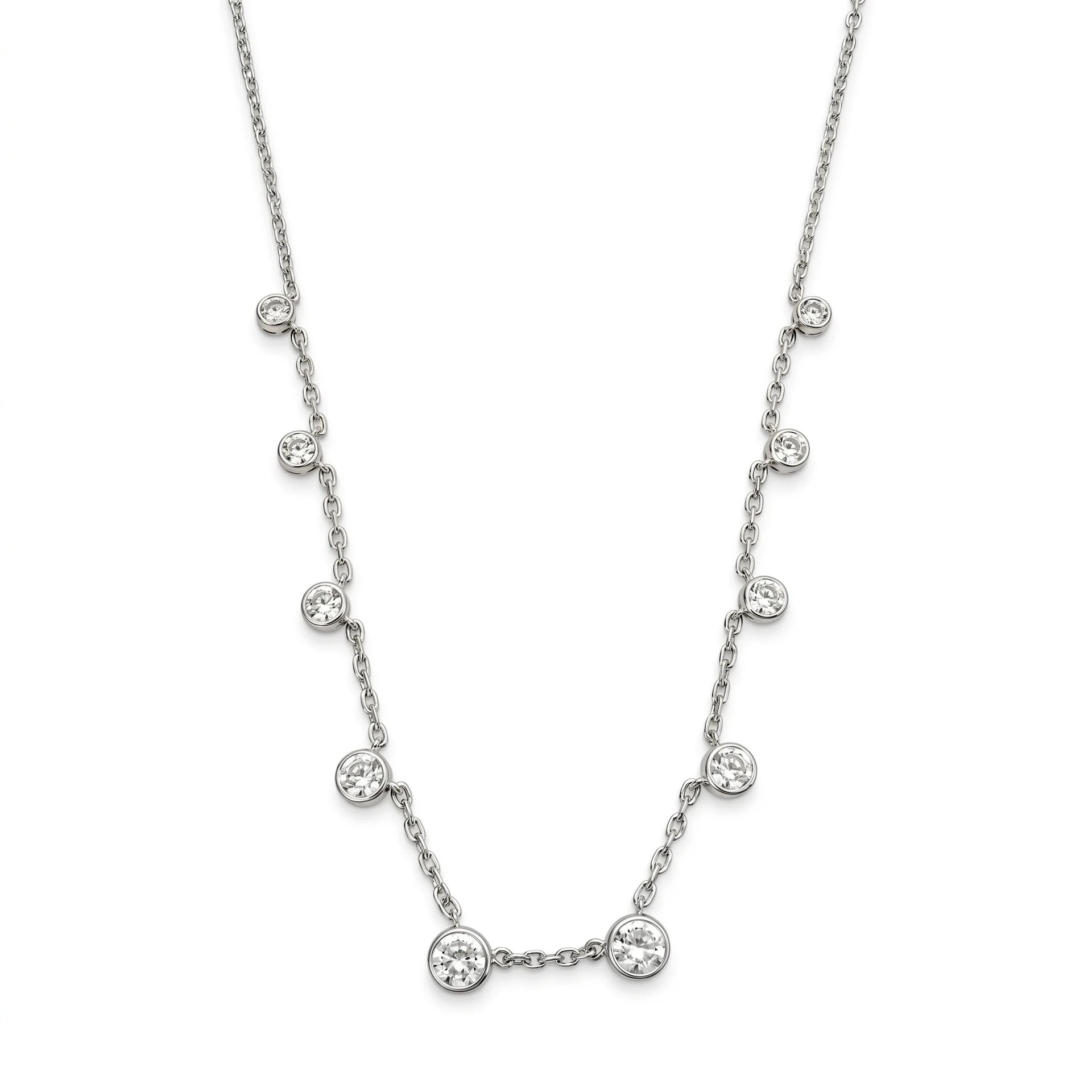 Collier Or gris et Diamant