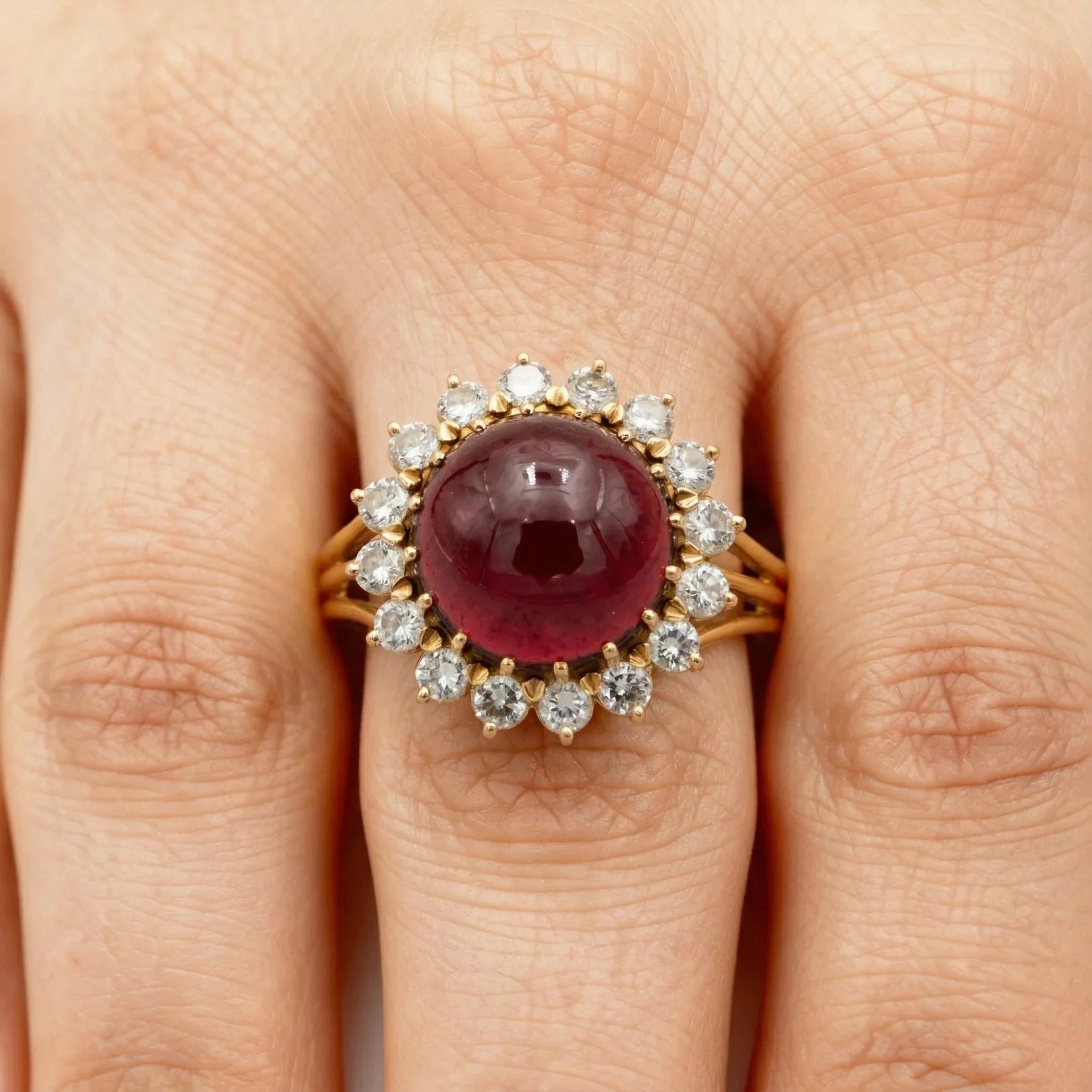 Bague Or jaune et Rubellite