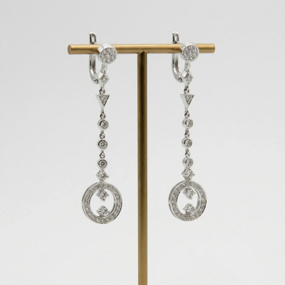 Boucles d'oreilles or et Diamant pavage