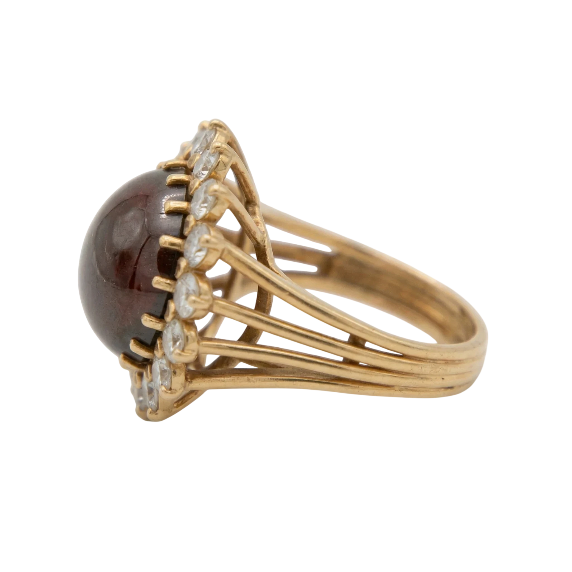 Bague Or jaune et Rubellite