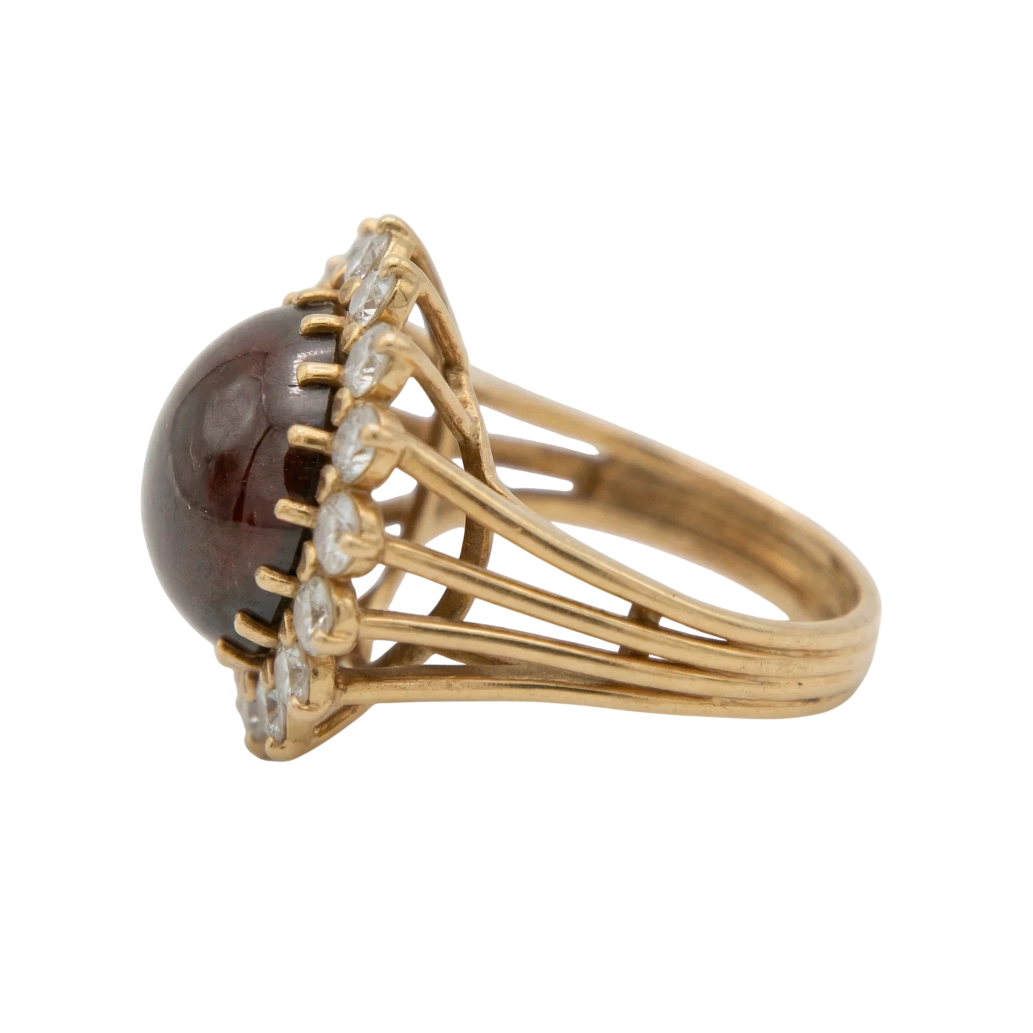 Bague Or jaune et Rubellite