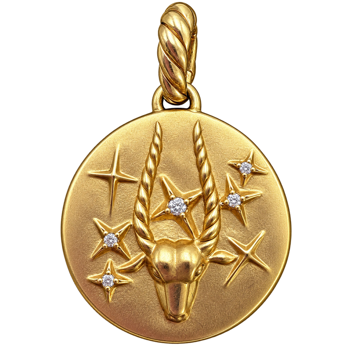 David Yurman Médaille Zodiac or et Diamant