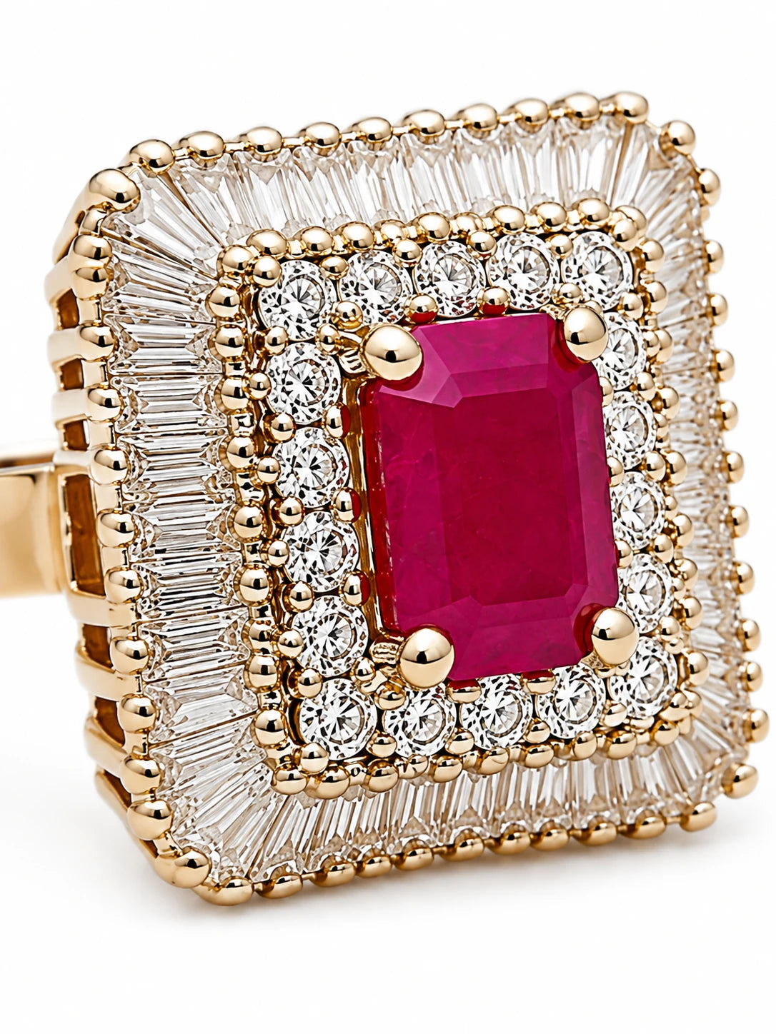 Bague or et Rubis