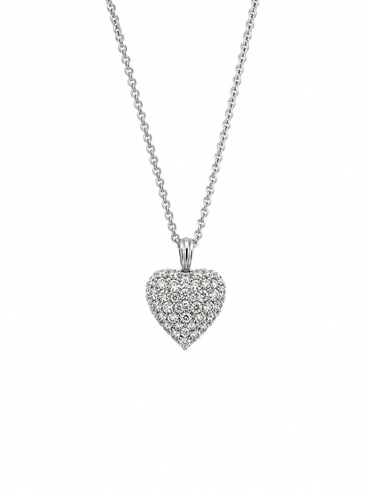 Collier Or blanc et Diamant pavage