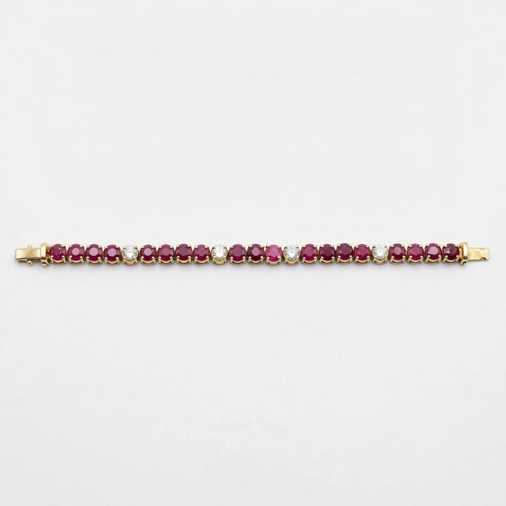 Bracelet or et Rubis