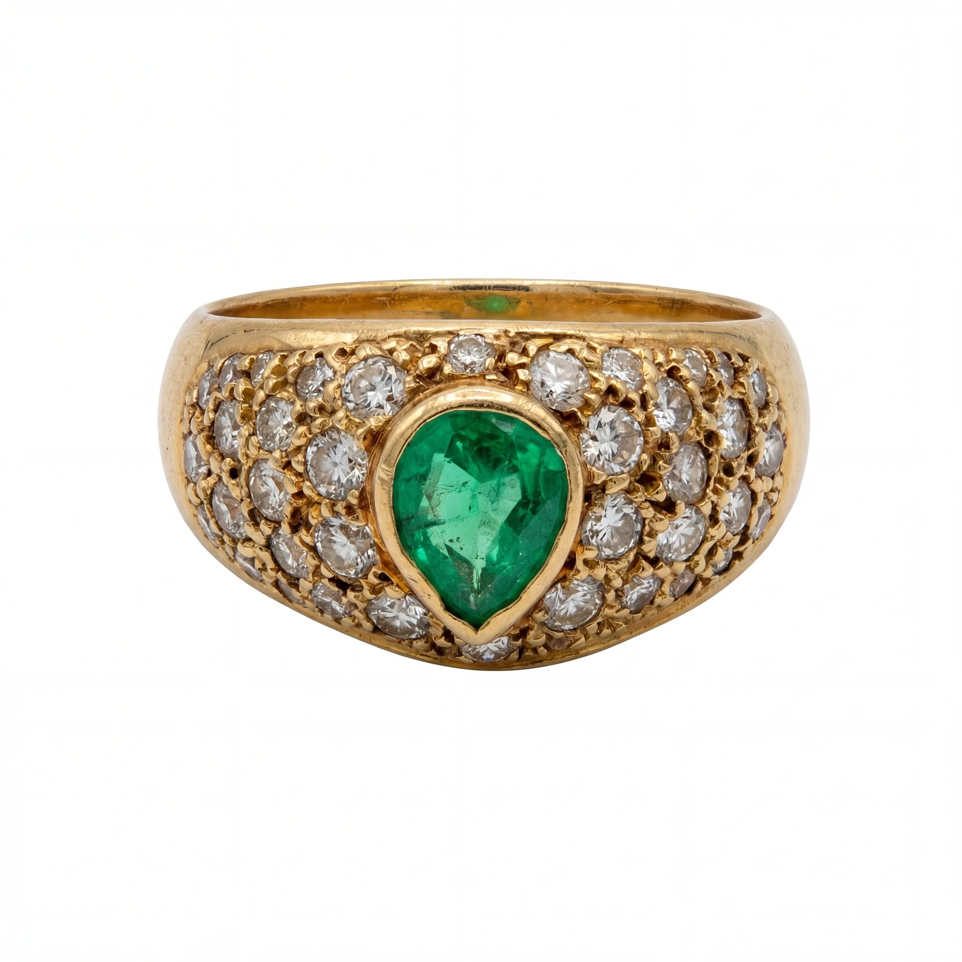 Bague or et Diamant pavage