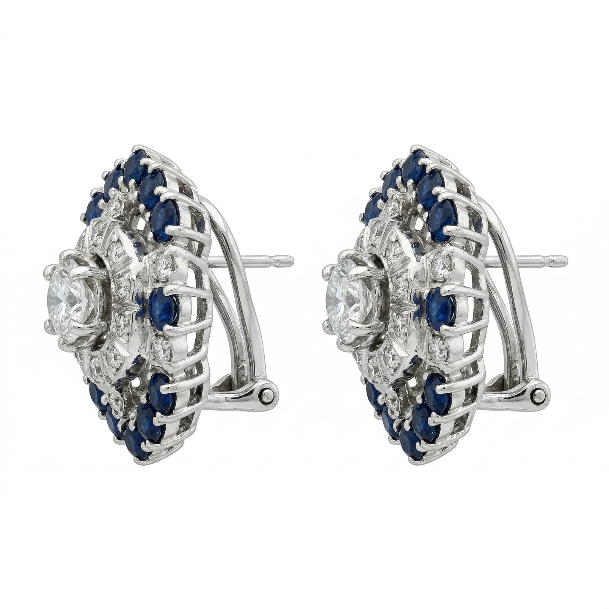Boucles d'oreilles Or blanc et Diamant