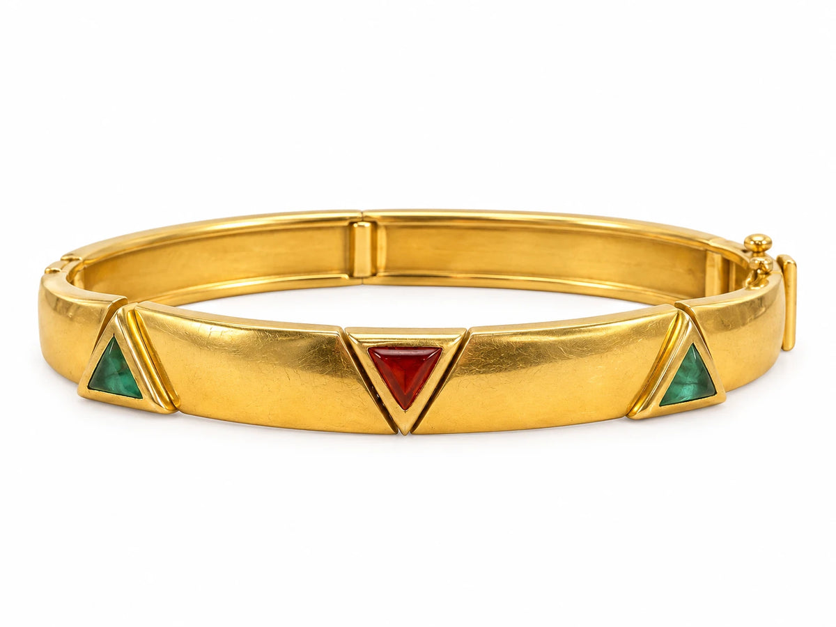 Gucci Bracelet or, Émeraude et Rubis