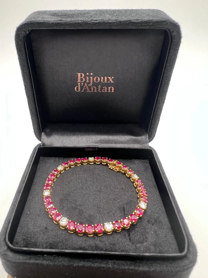 Bracelet or et Rubis
