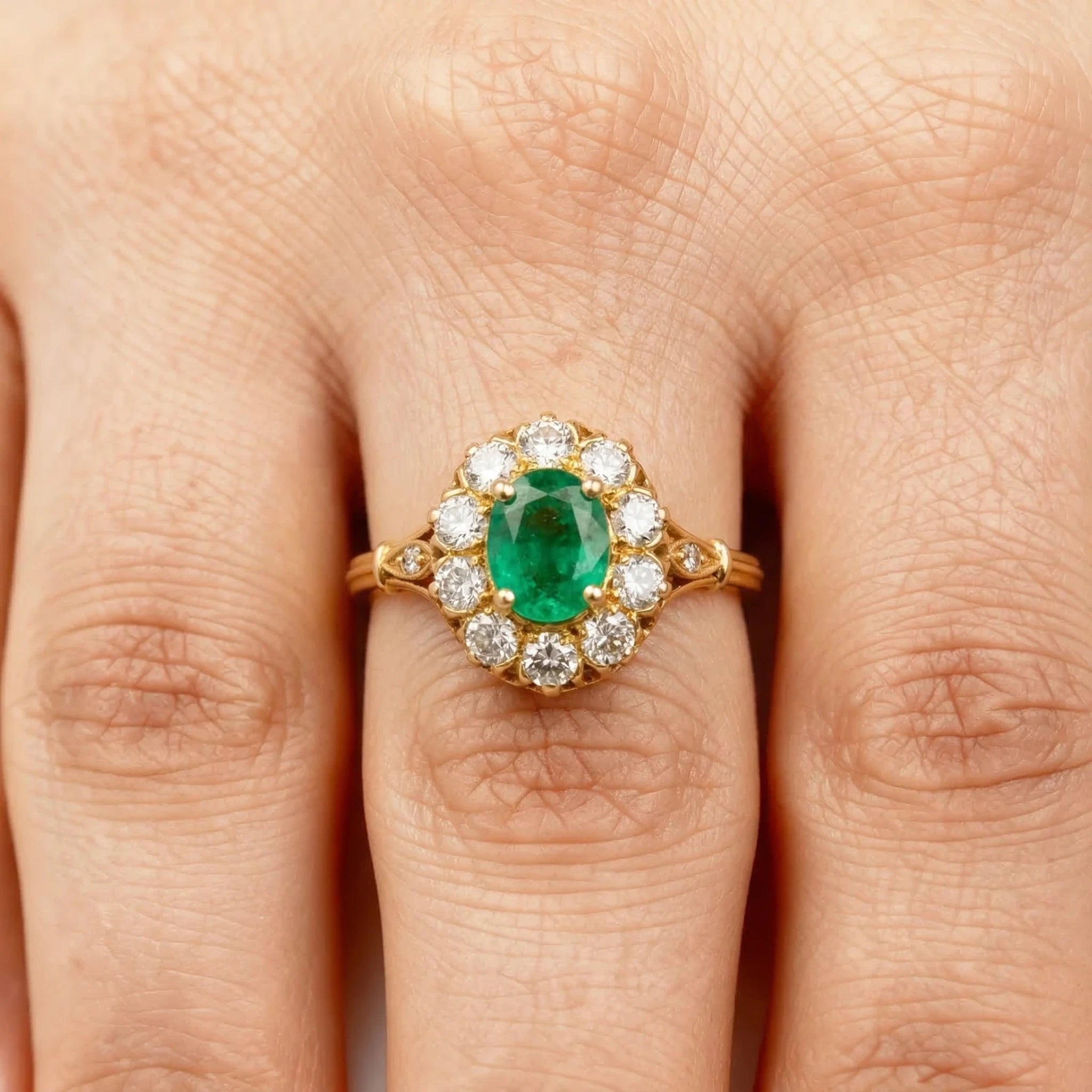 Bague Or jaune et Émeraude