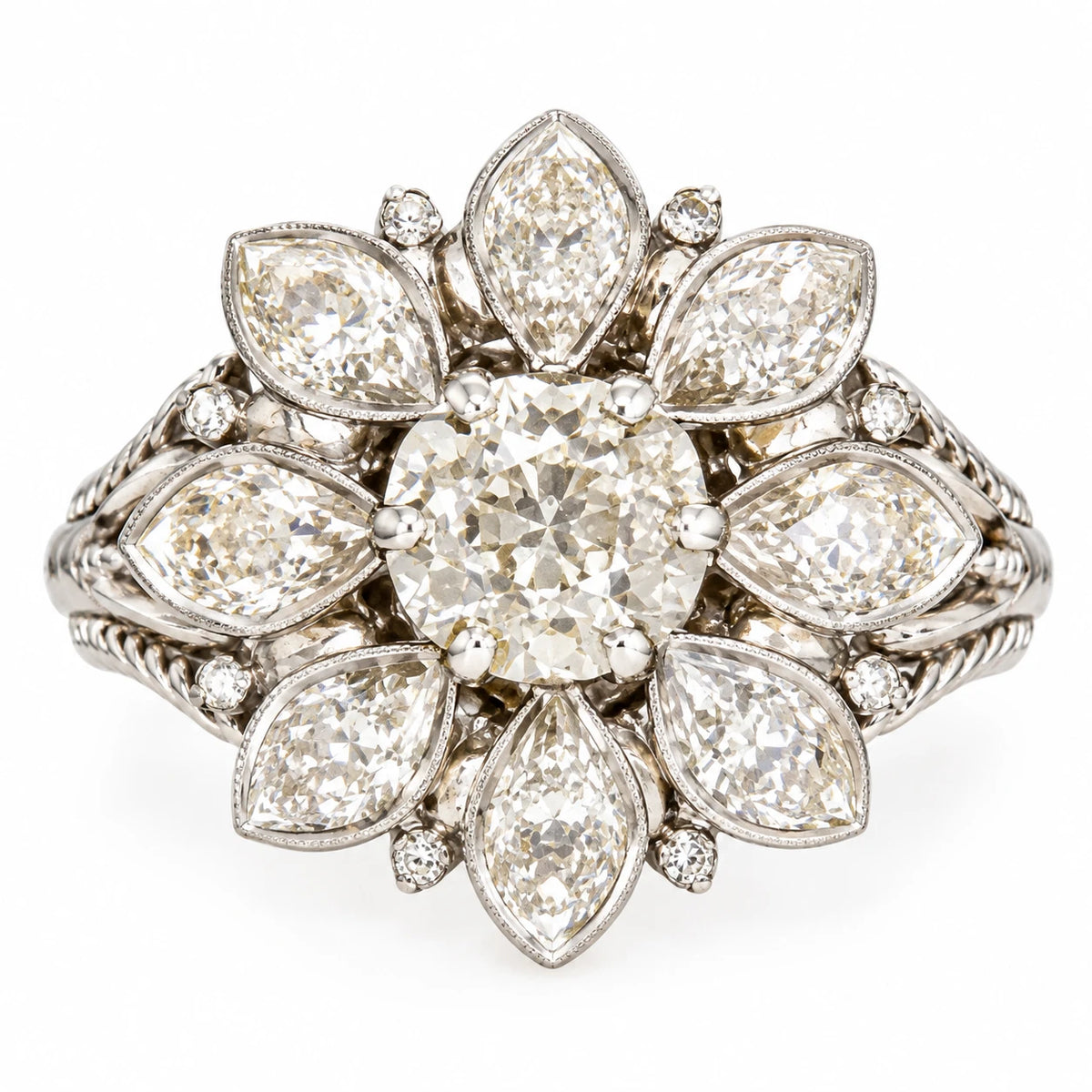 Bague or diamants