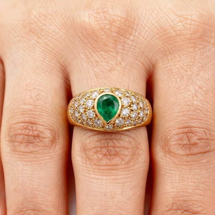 Bague or et Diamant pavage