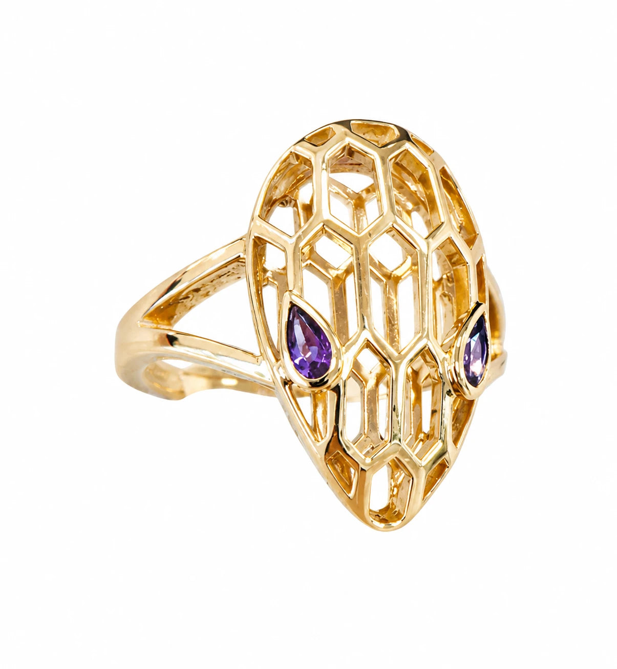 Bulgari Bague Serpenti or et Améthyste