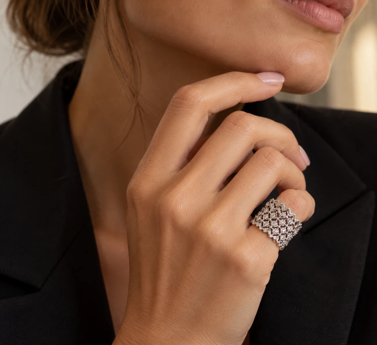 Buccellati Bague Eternelle Rombi or et Diamants