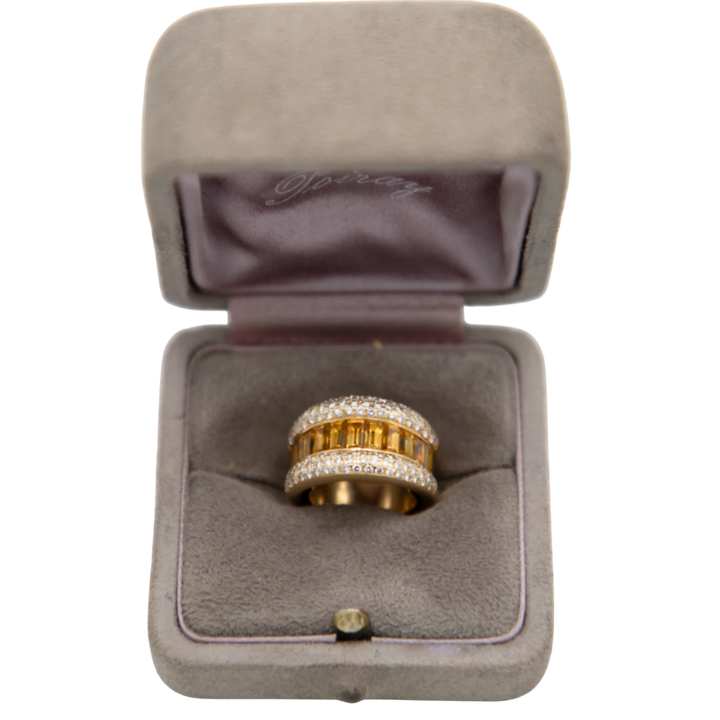 Poiray Bague Or jaune et Citrine