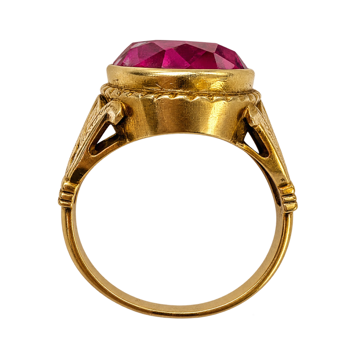 Bague or et Pierre rose