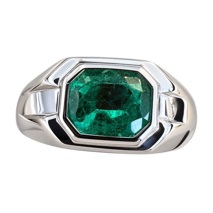 Bague or et Émeraude