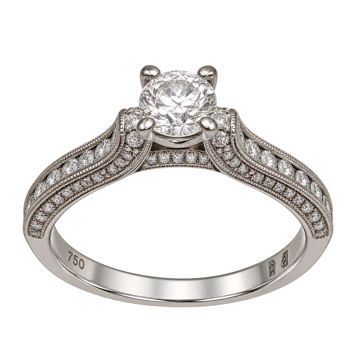 Bague solitaire or et Diamant