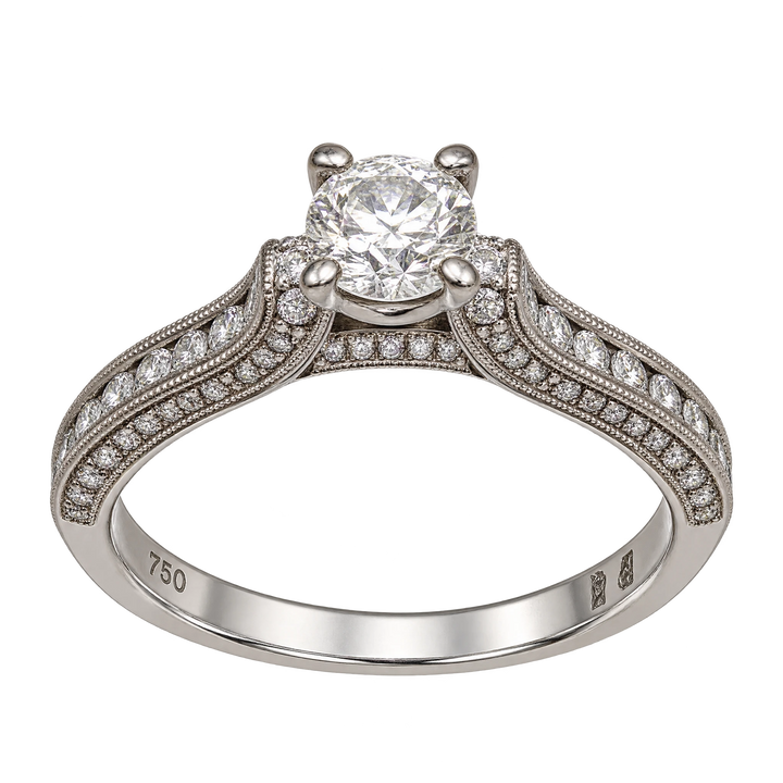Bague solitaire or et Diamant