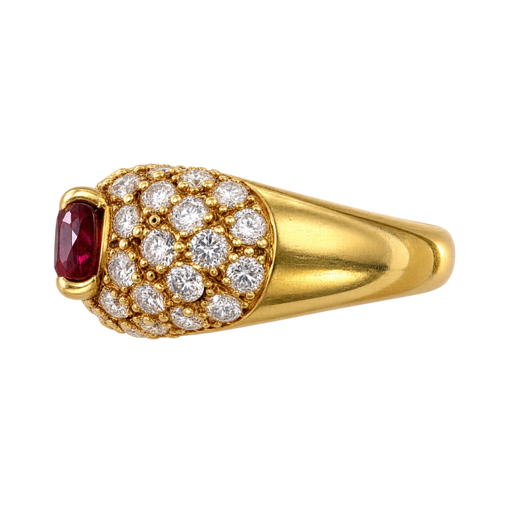 Bague or et Rubis