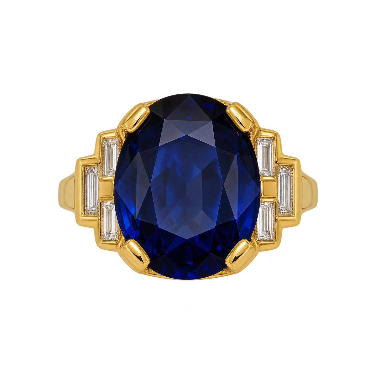 Bague or et Saphir