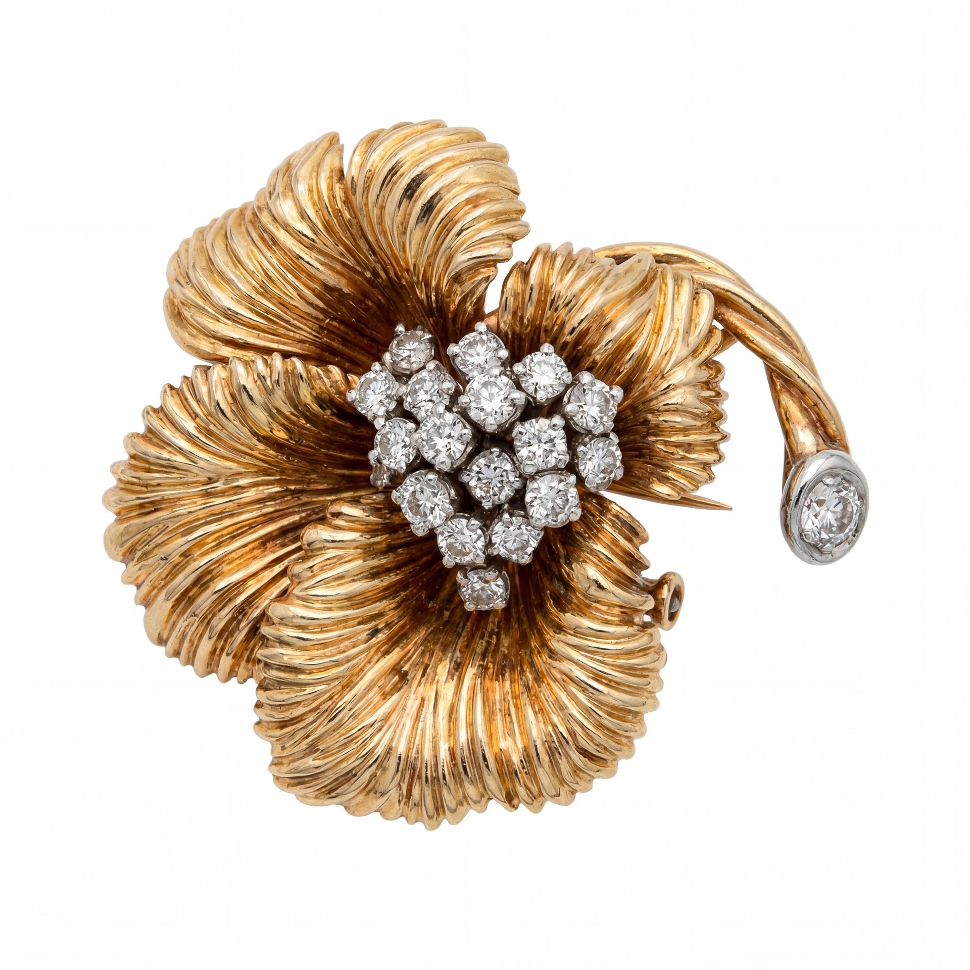 Broche Or jaune et Diamant