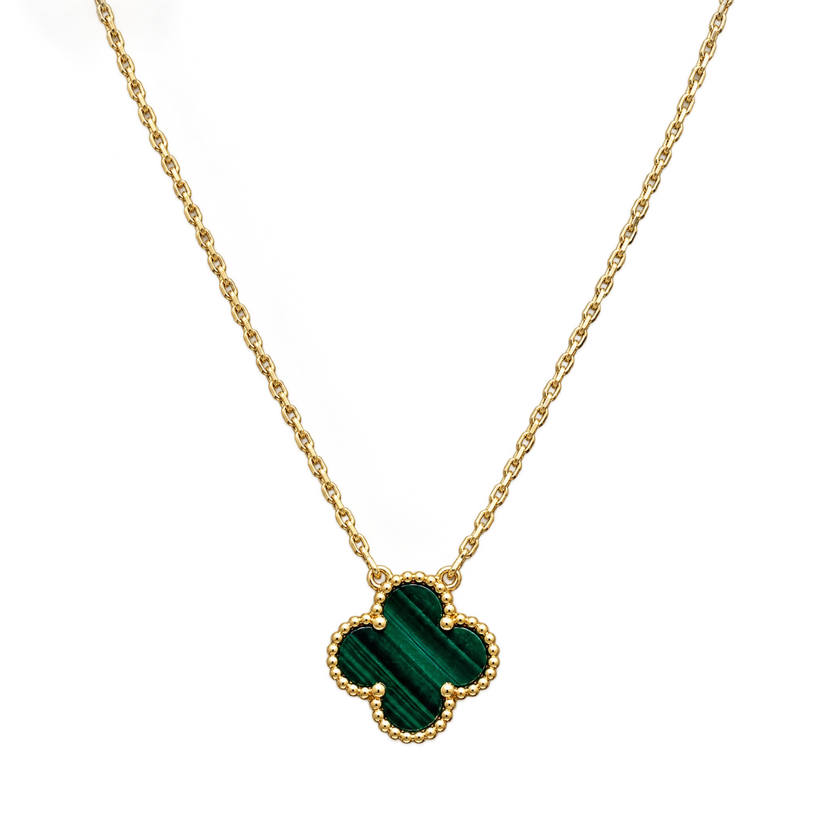 Van Cleef & Arpels Collier Alhambra or et Malachite