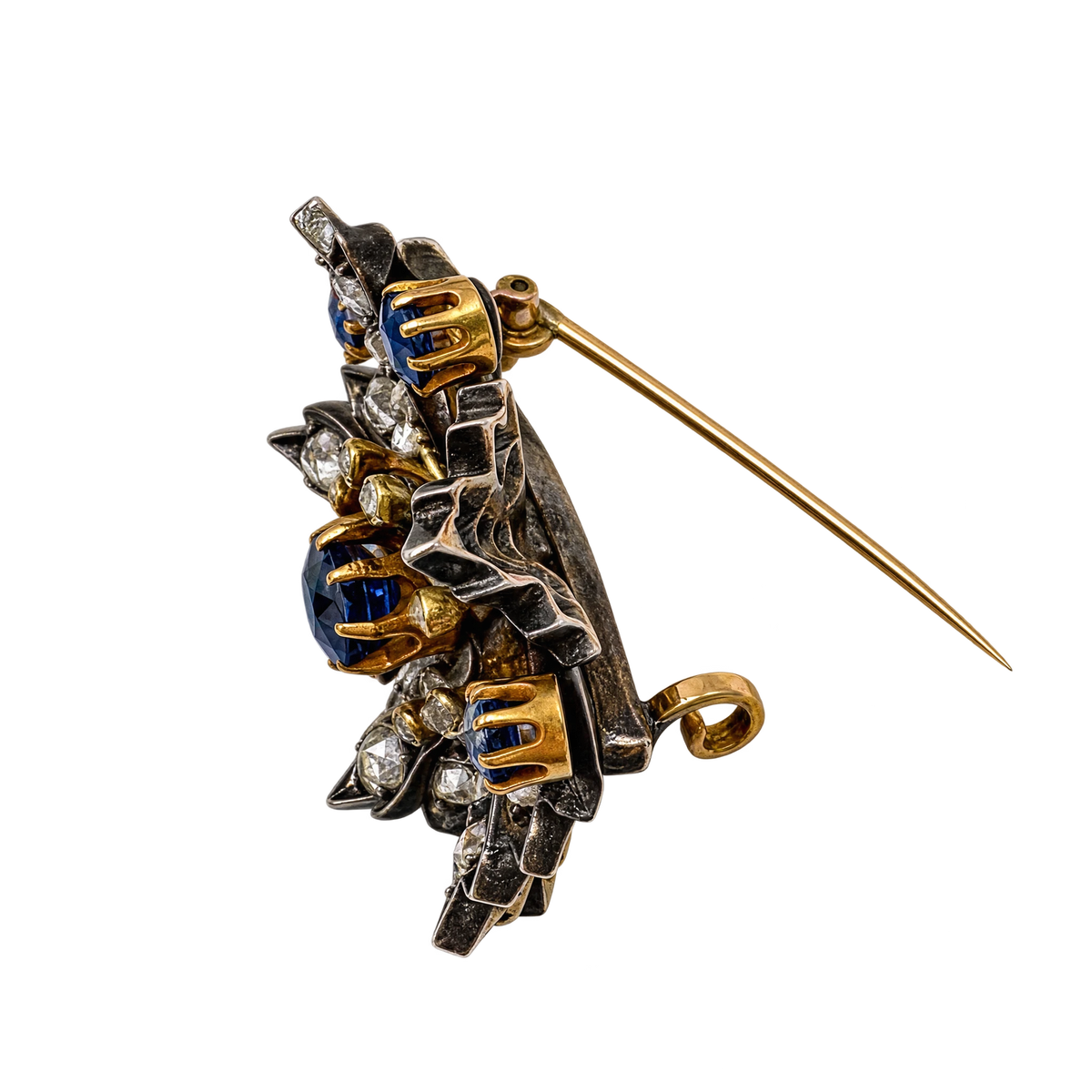 Broche or et Saphir
