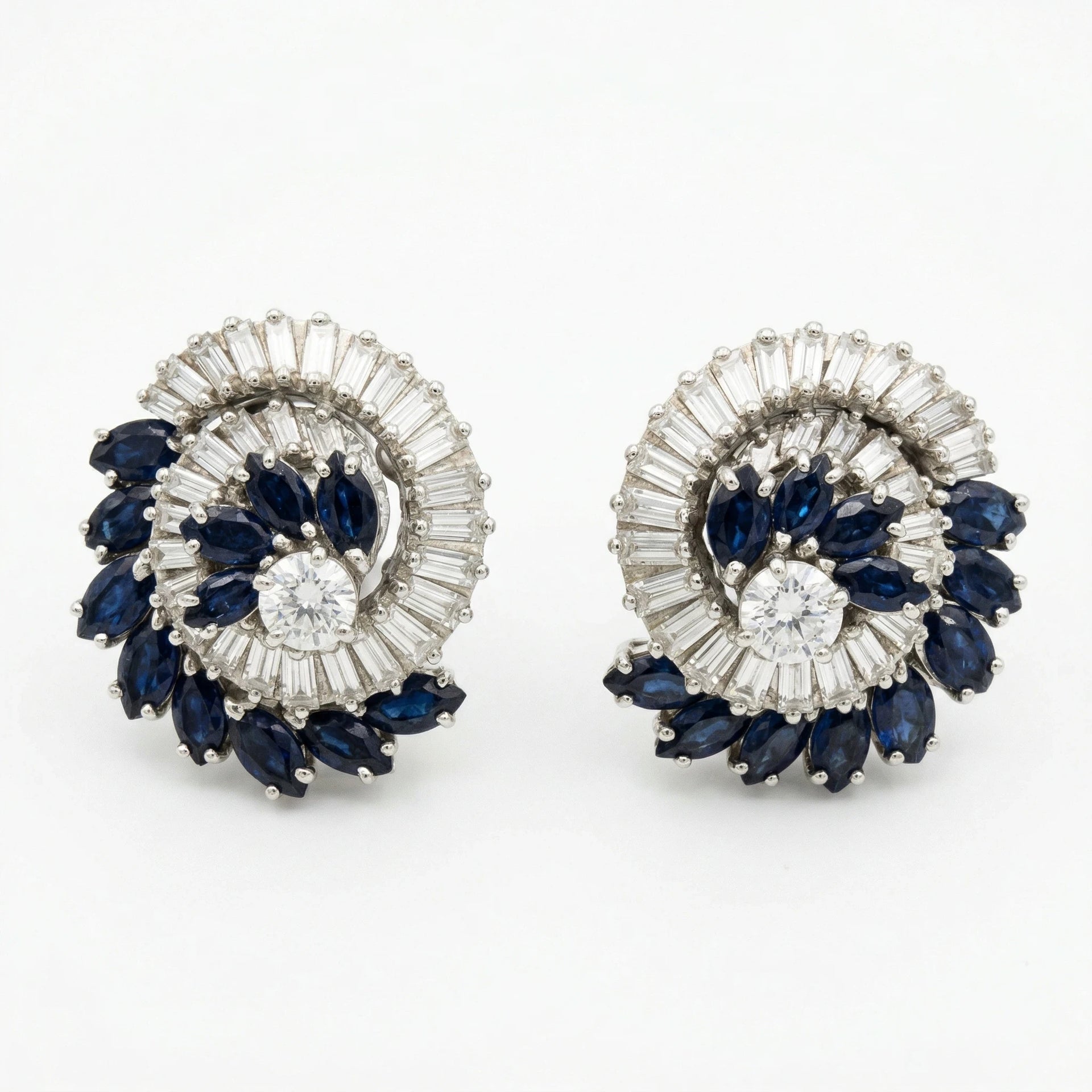 Boucles d'oreilles Or blanc et Diamant